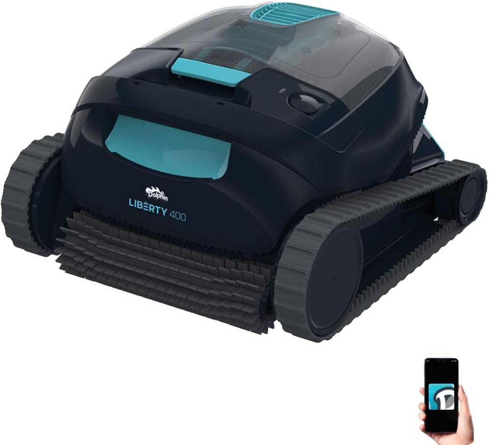 Robot electrique de piscine sans fil connecté - fond, parois et ligne d'eau - liberty 400