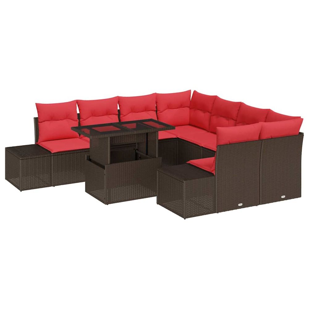 Ensemble de canapé de jardin 9 pc 8-nombre de places