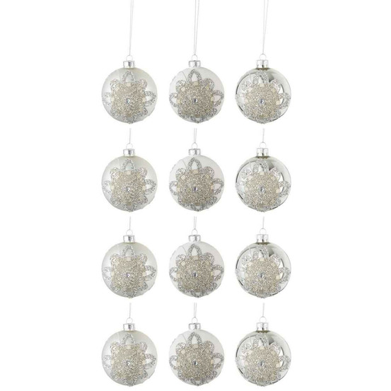 Lot de 12 boules de noël
