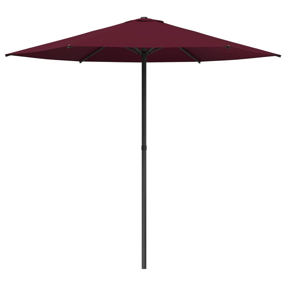 Parasol de jardin 230 x 230 cm polyester rectangulaire bordeaux