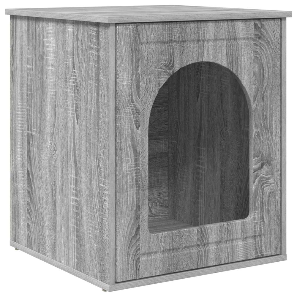 Maison pour chat gris sonoma 53 x 52 x 62 cm bois d'ingénierie
