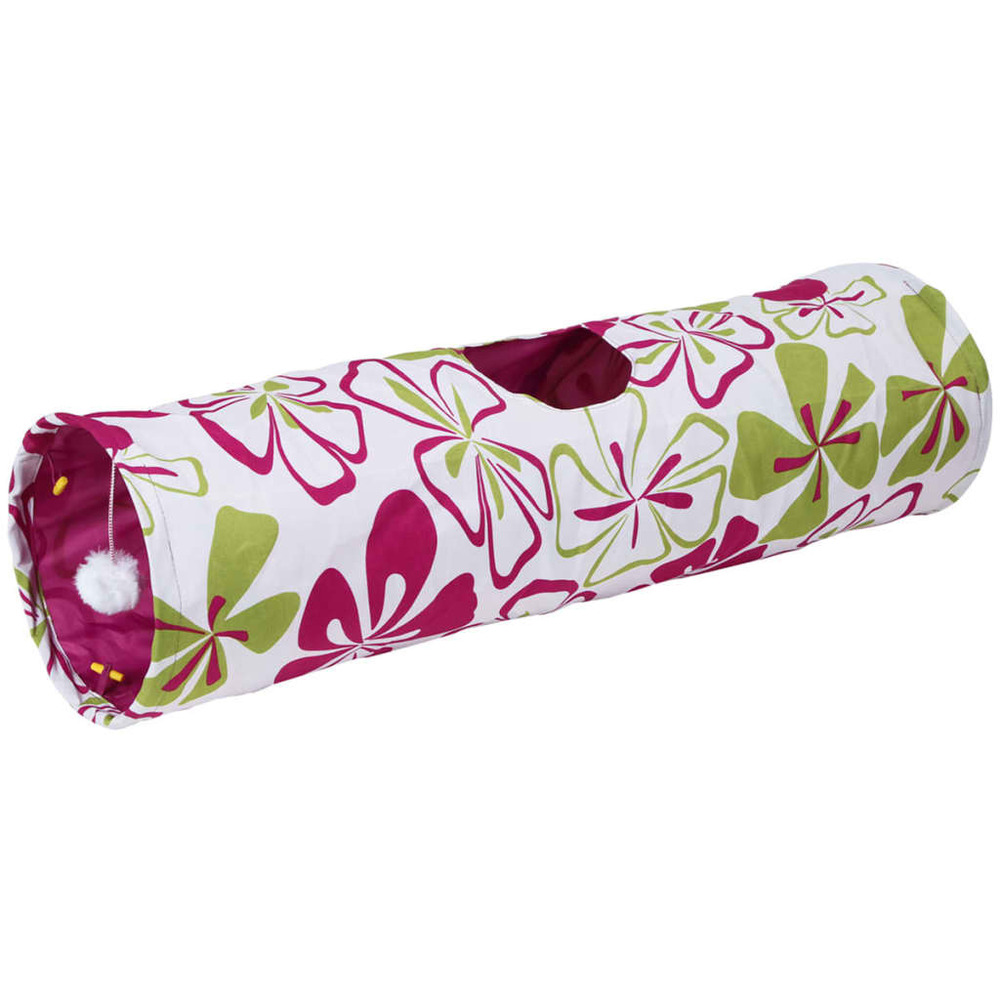 Tunnel pour chats flower 25 x 90 cm 82638