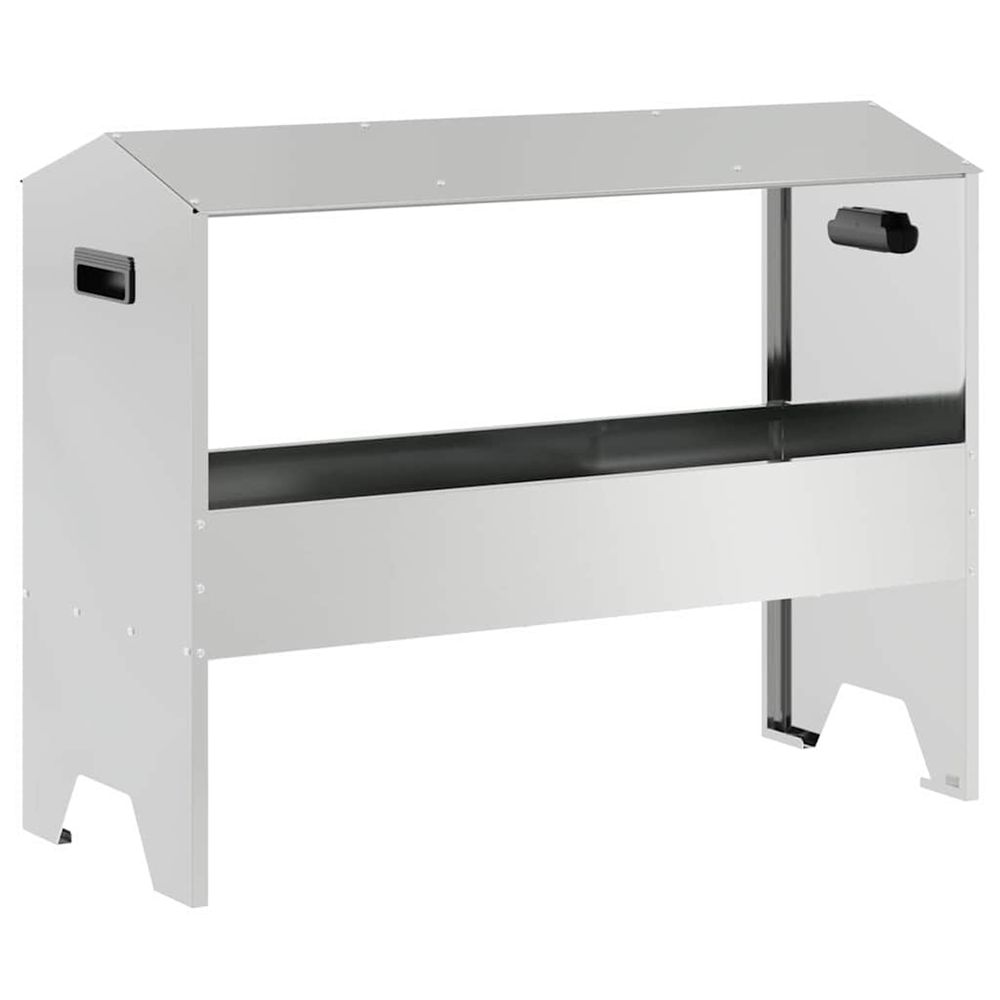 Trough d'alimentation pour le bétail argenté 79 x 35 x 62 cm