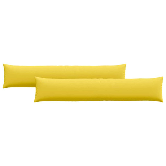 Coussins de canapé 2 pcs jaune clair 200 x 40 cm tissu