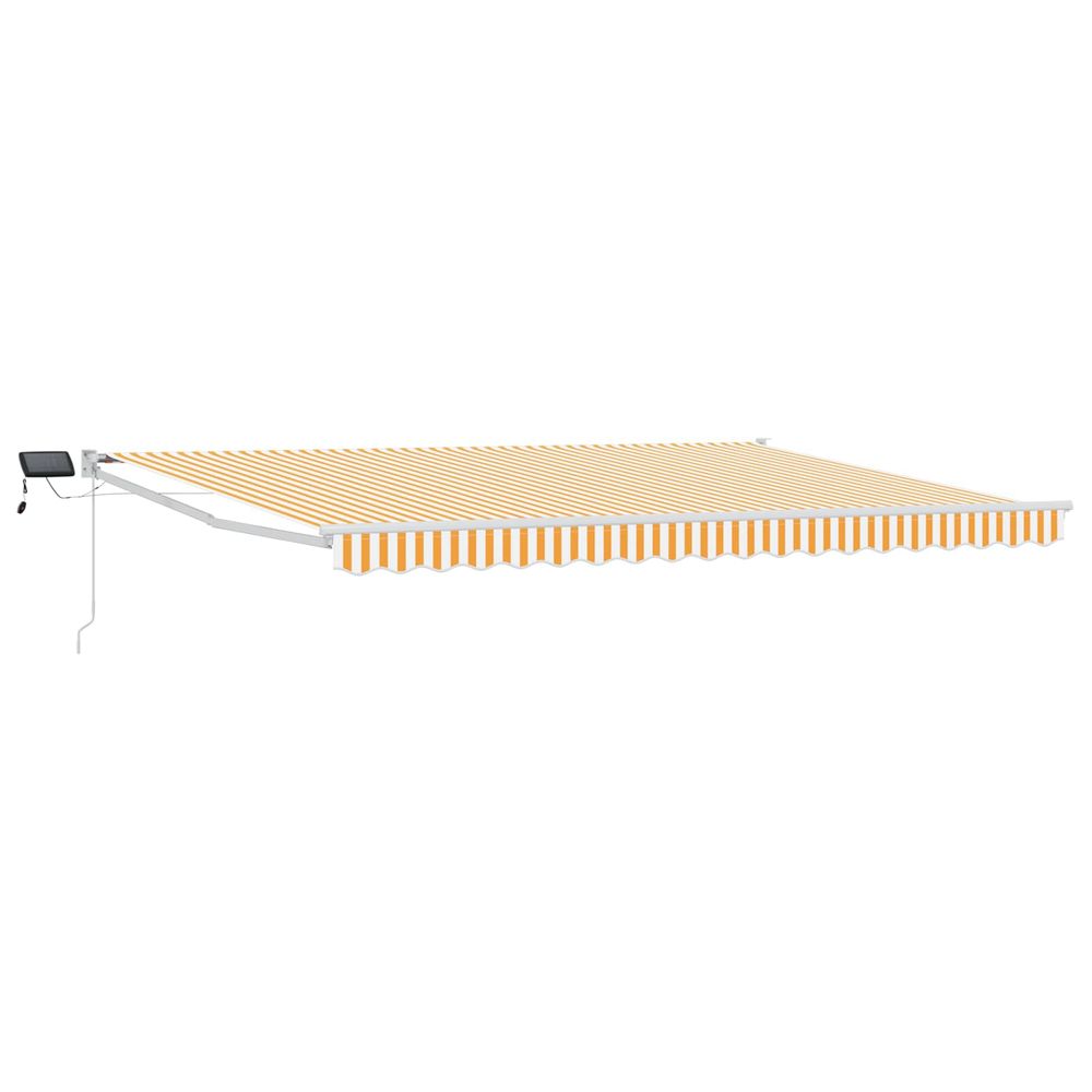 Store rétractable manuel avec leds orange et blanc 5 x 3 m