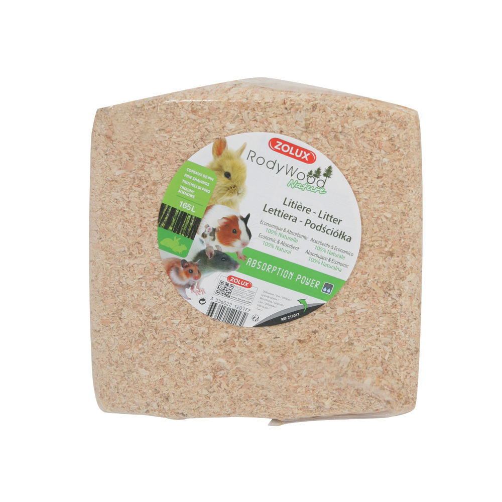 Litière lapin bois copeaux de pin 165l 165 litres