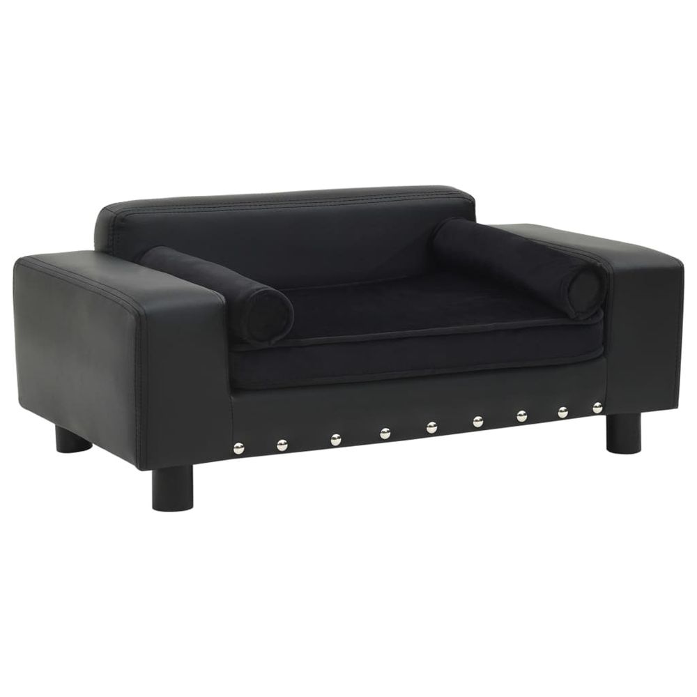 Canapé pour chien Noir 81x43x31 cm