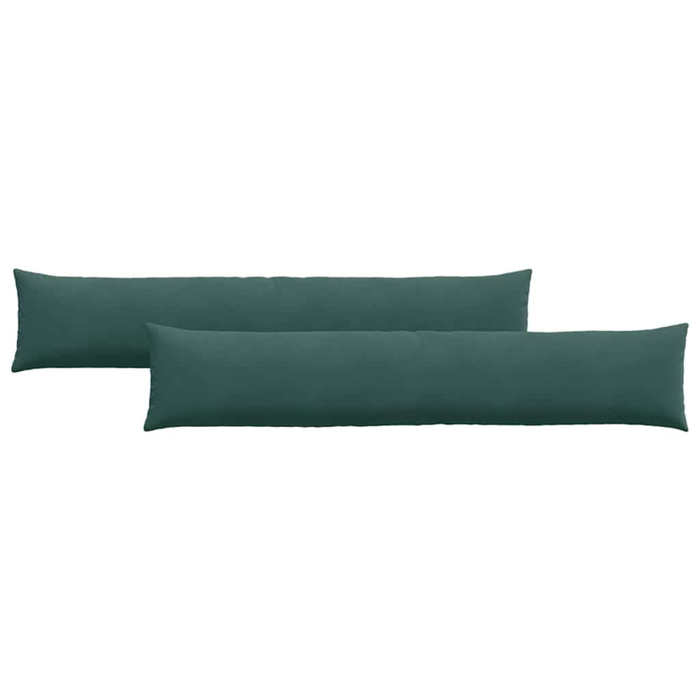 Coussins de canapé 2 pcs vert foncé 200 x 40 cm