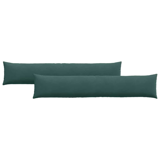 Coussins de canapé 2 pcs vert foncé 200 x 40 cm