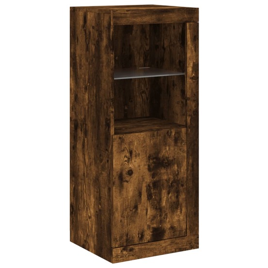 Buffet bahut commode armoire meuble de rangement organisateur cuisine salle de séjour salon avec lumières led 41 x 37 x 100 c