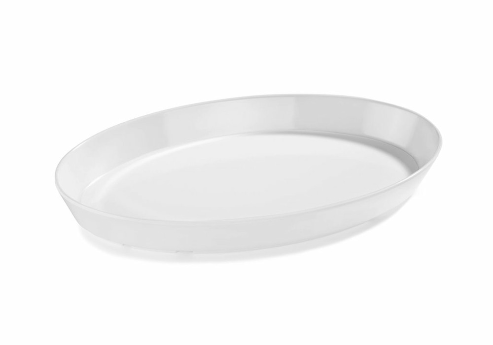 Plat ovale avec rebord en mélamine l 32,5 à 43,5 cm - pujadas
