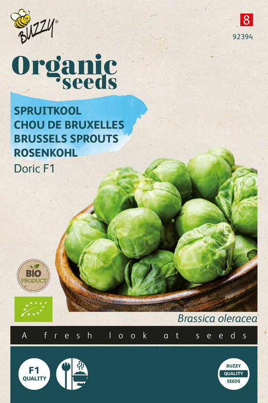 Buzzy organic chou de bruxelles doric f1 (bio) - ca. 25 graines (livraison gratuite)