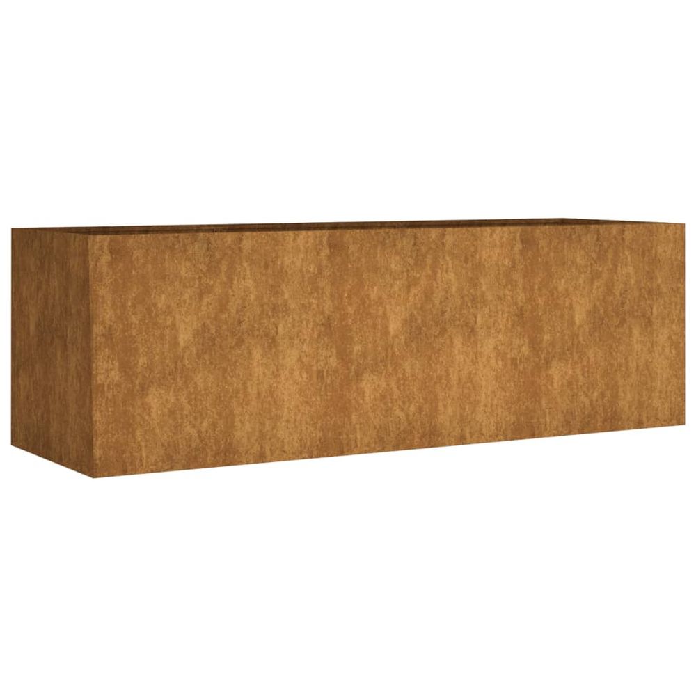 Jardinière bac lit surélevé plantes fleurs terrasse jardin de jardin 120 x 40 x 40 cm acier corten marron