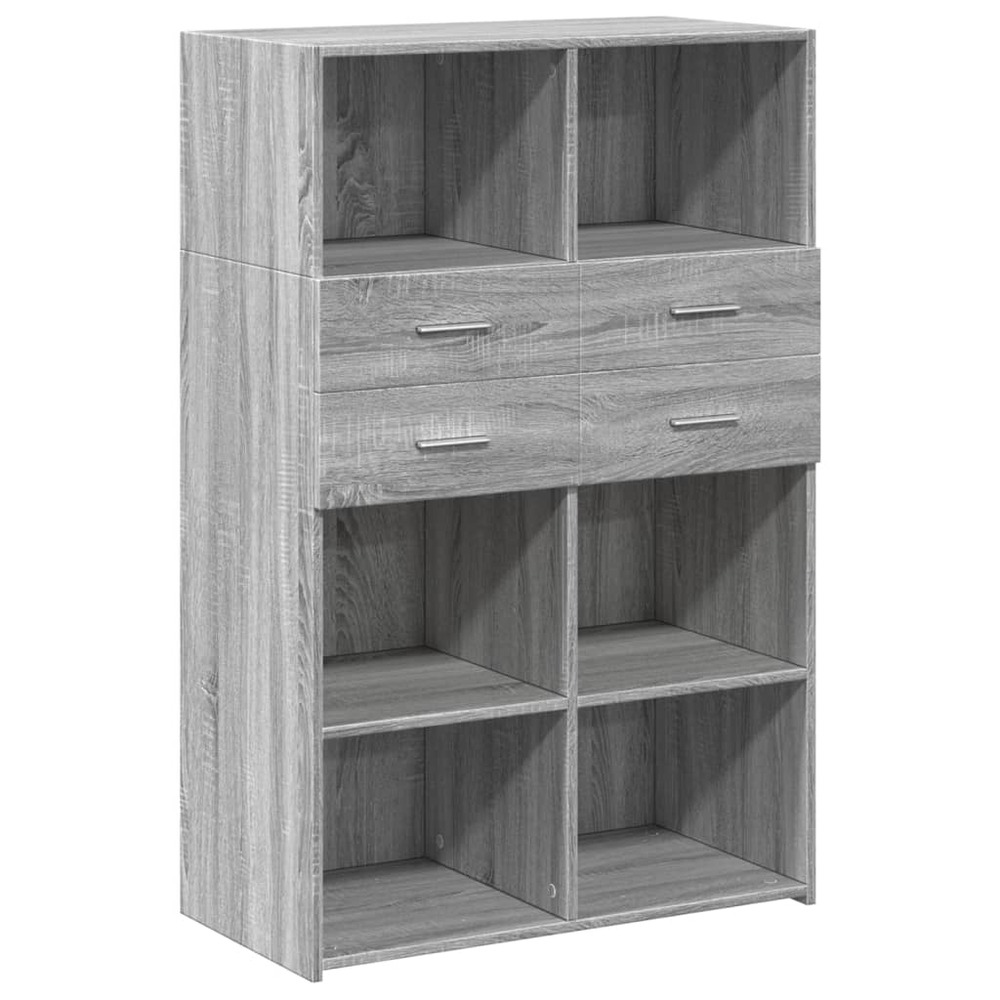 Buffet bahut commode armoire meuble de rangement organisateur cuisine salle de séjour salon haut sonoma 80 x 42,5 x 124 cm bo