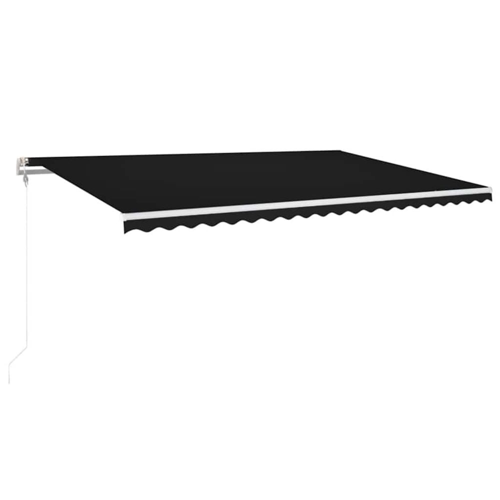 Auvent automatique et capteur de vent/led 500x300 cm anthracite