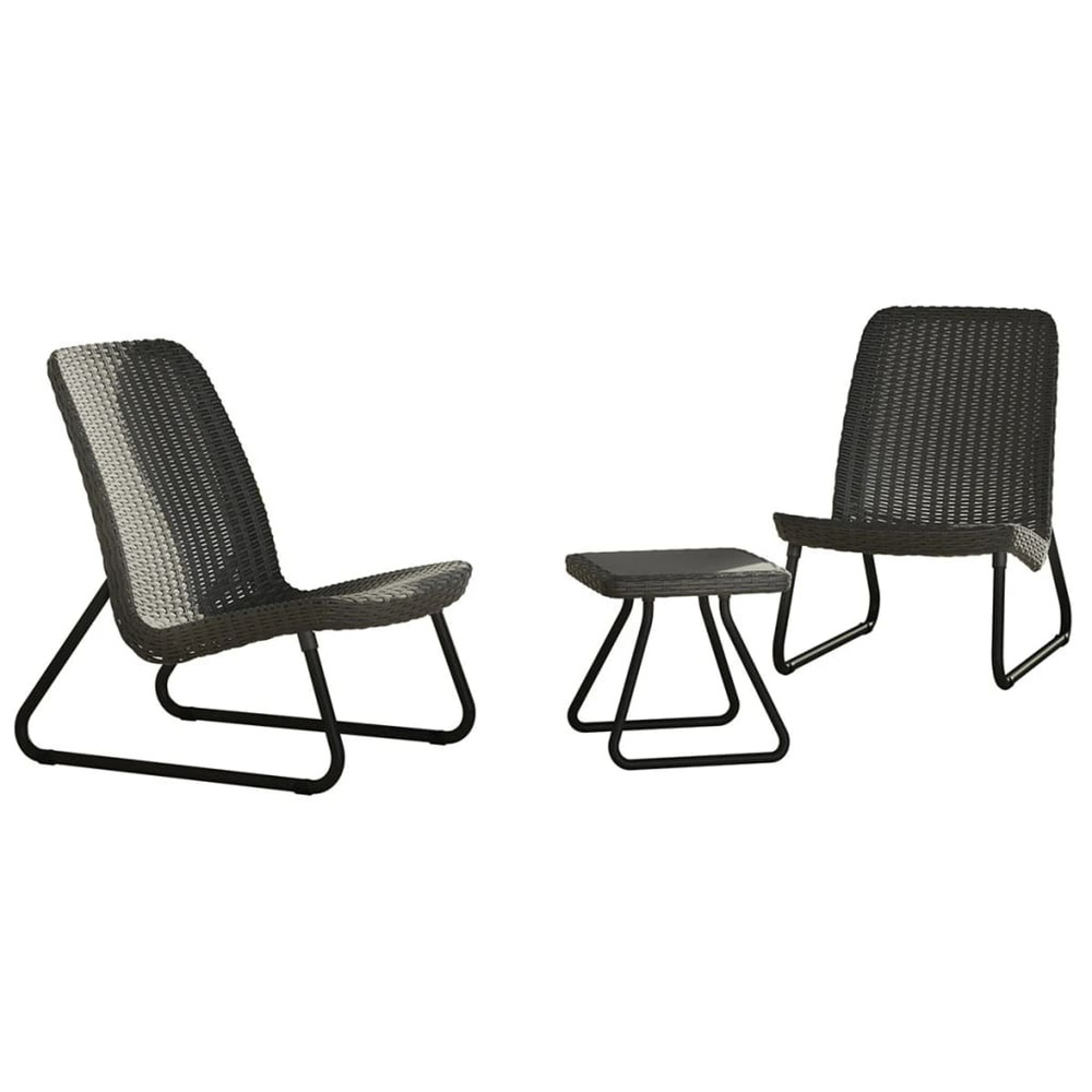 Salon de jardin 3 pcs rio graphite