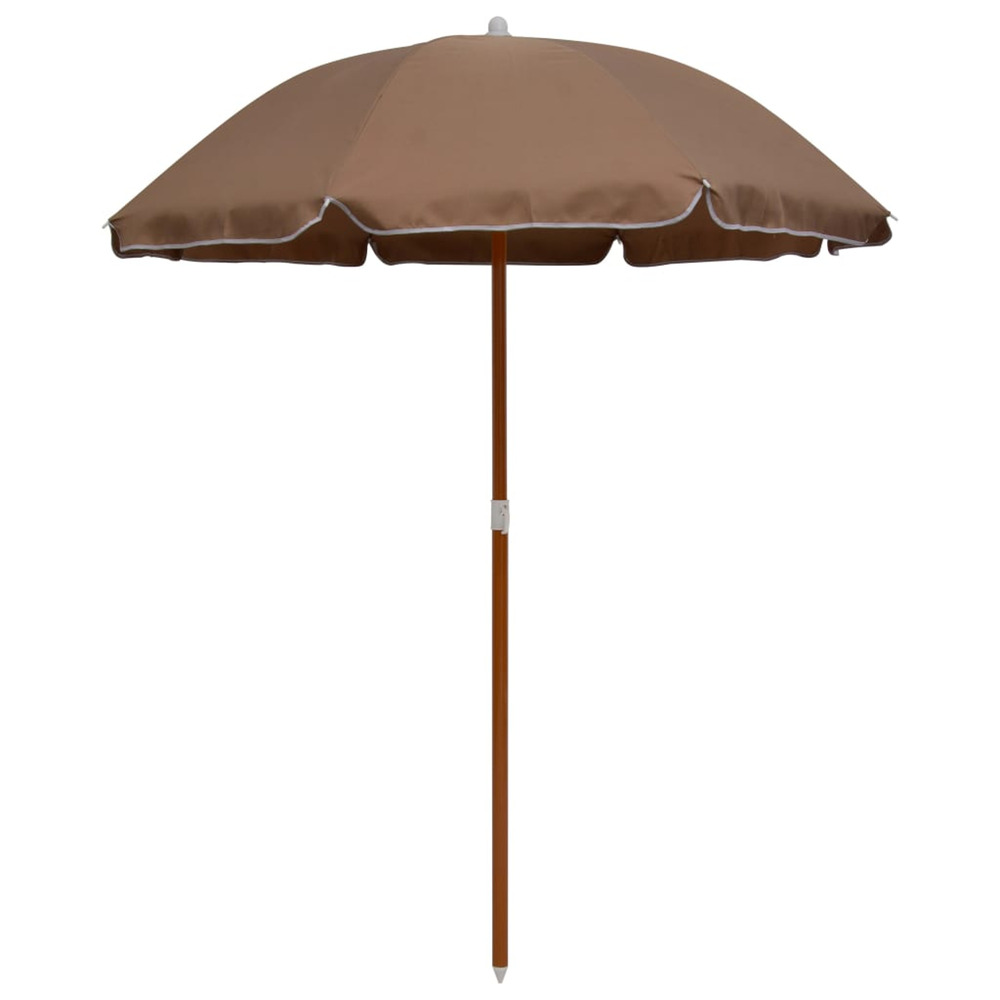 Parasol avec mÃ¢t en acier 180 cm Taupe