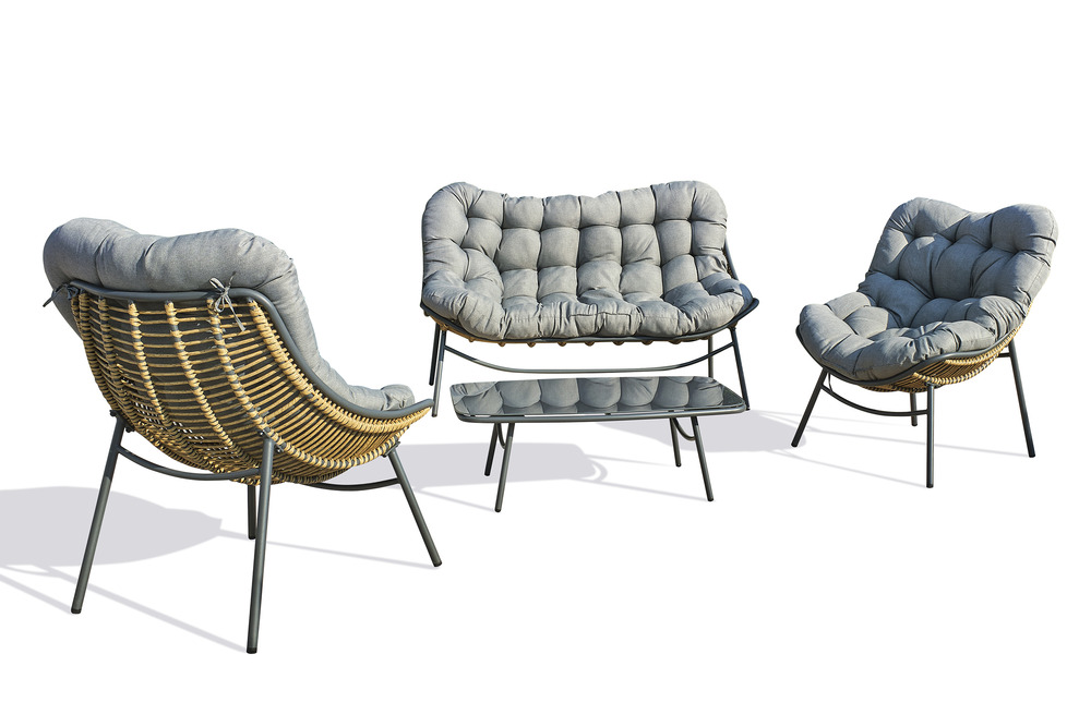 Salon de jardin tulum en résine tressée