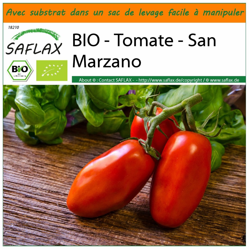Garden in the bag - bio - tomate - san marzano - 15 graines - solanum lycopersicum