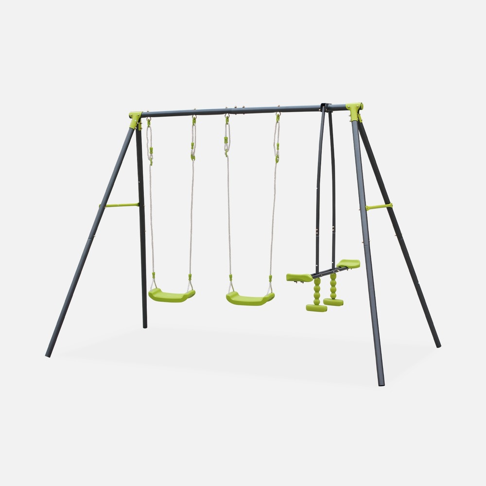 Balançoire, toboggan, portique