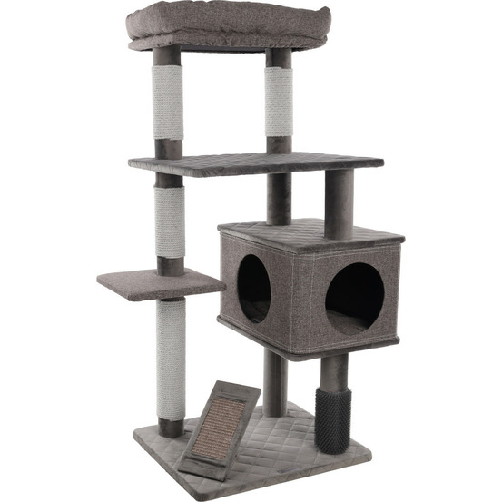 Arbre à chat halo gris 76 x 58 x h 127 cm pour chat