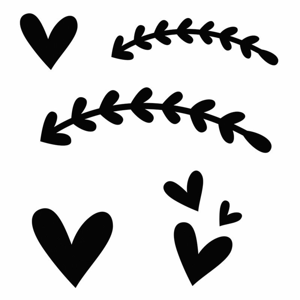 Matrices de découpe et d'embossage - coeurs printaniers