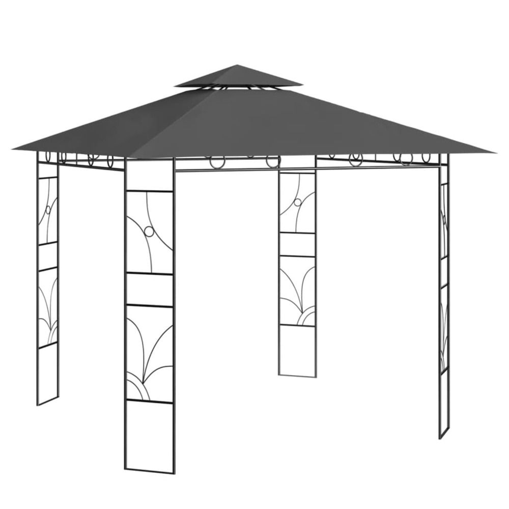 Belvédère 3x3x2,7 m anthracite 160 g/m²