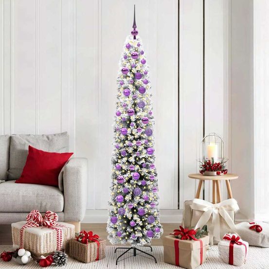 Décoration de fête : sapin de noël artificiel vert 180 cm, kit lumineux et boules