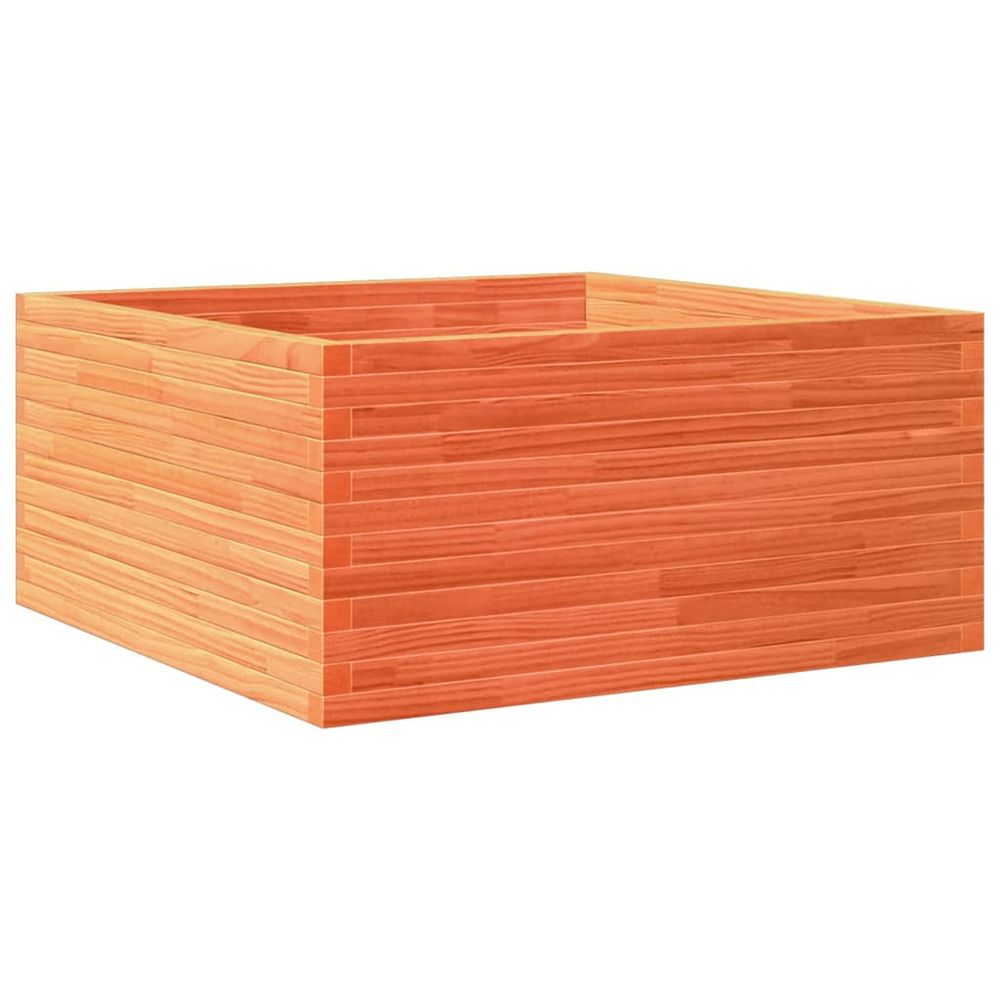 Jardinière d'extérieur cire marron 100x100x46 cm bois de pin massif