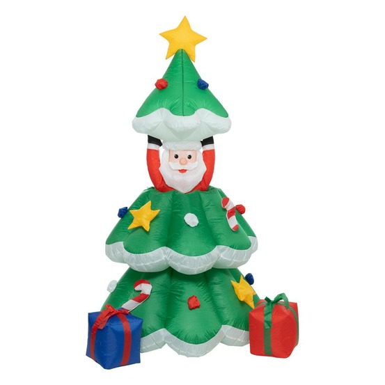 Décoration gonflable père noël et sapin h180cm à transfo