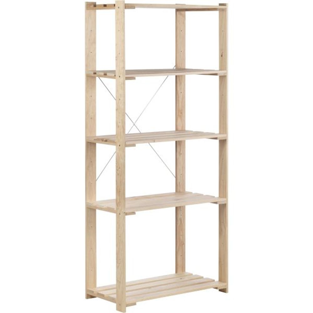 Etagère en pin massif nova 76.5 x 38.5 x 174.5 cm