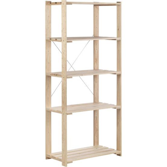 Etagère en pin massif nova 76.5 x 38.5 x 174.5 cm