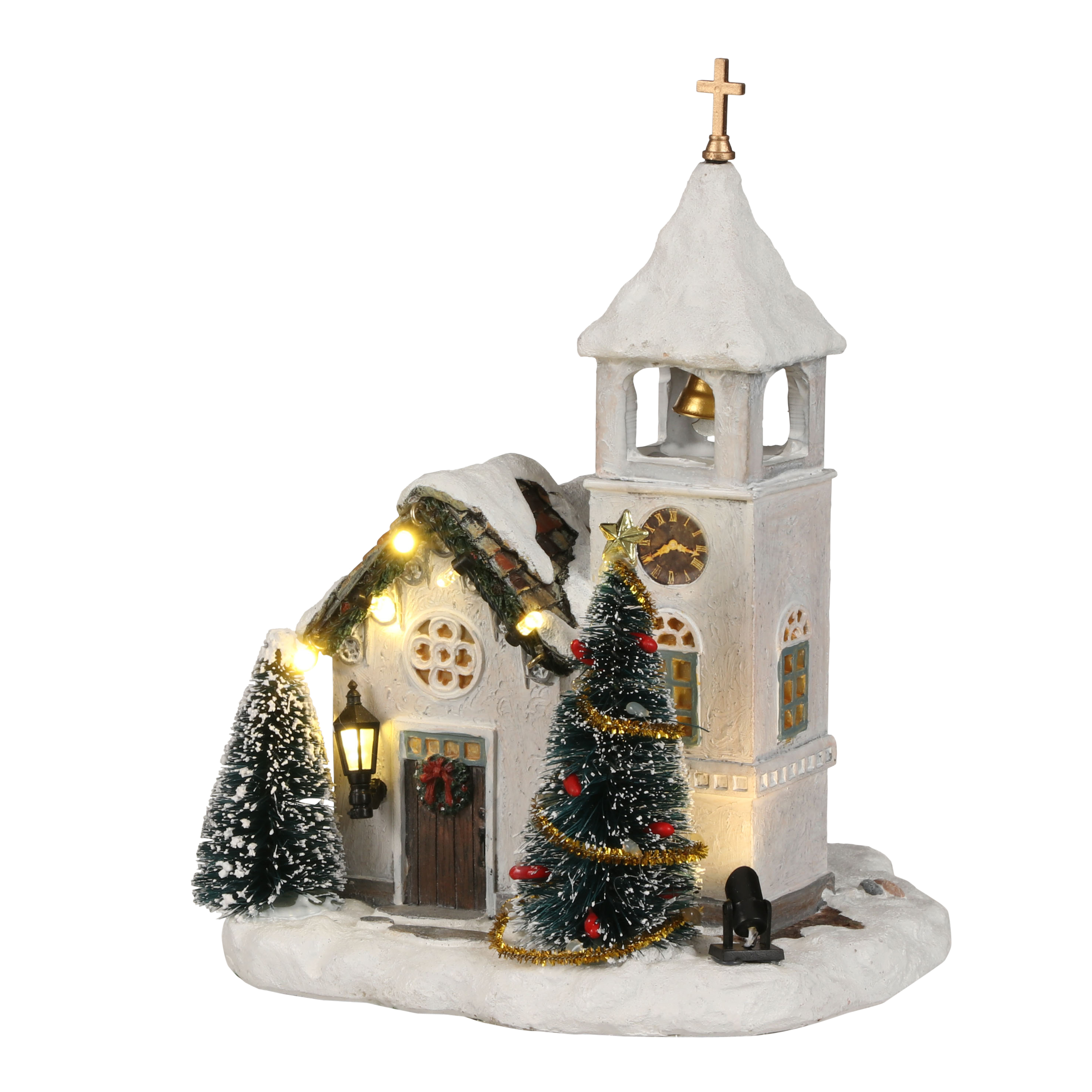 Luville collectables - village de noël miniature église h20