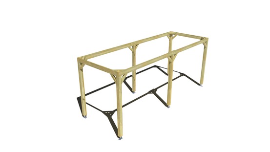 Pergola bois • 6m x 2m • indépendante • cadre simple • livraison comprise