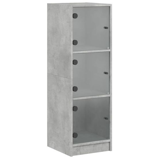 Buffet bahut commode armoire meuble de rangement organisateur cuisine salle de séjour salon avec portes en verre 35 x 37 x 10