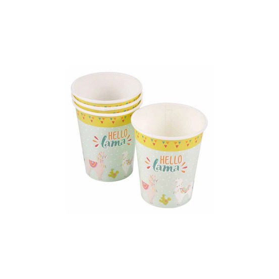 Set de 6 gobelets en papier coucou lama