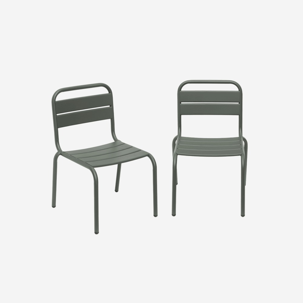 Lot de 2 chaises en métal pour enfant