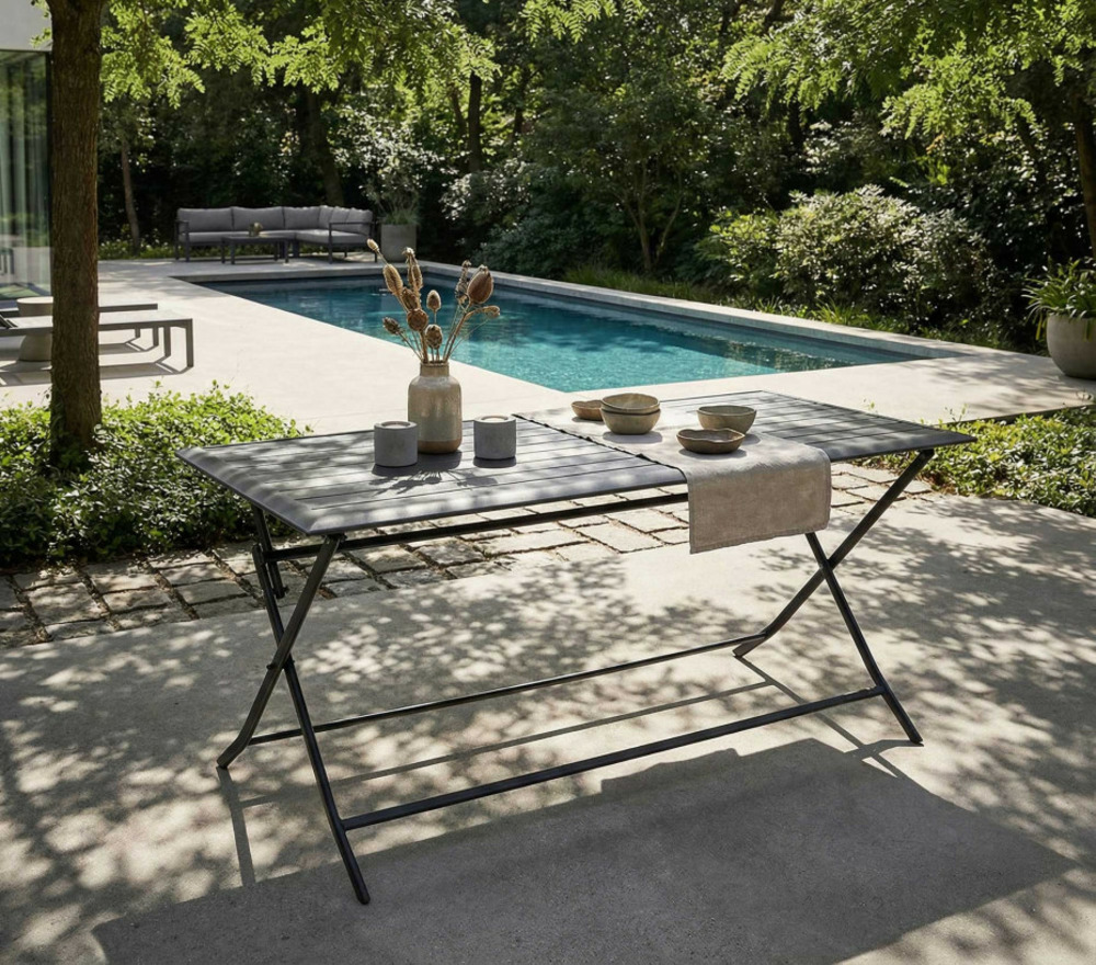 Table de jardin pliante - 6 places - bayonne xl