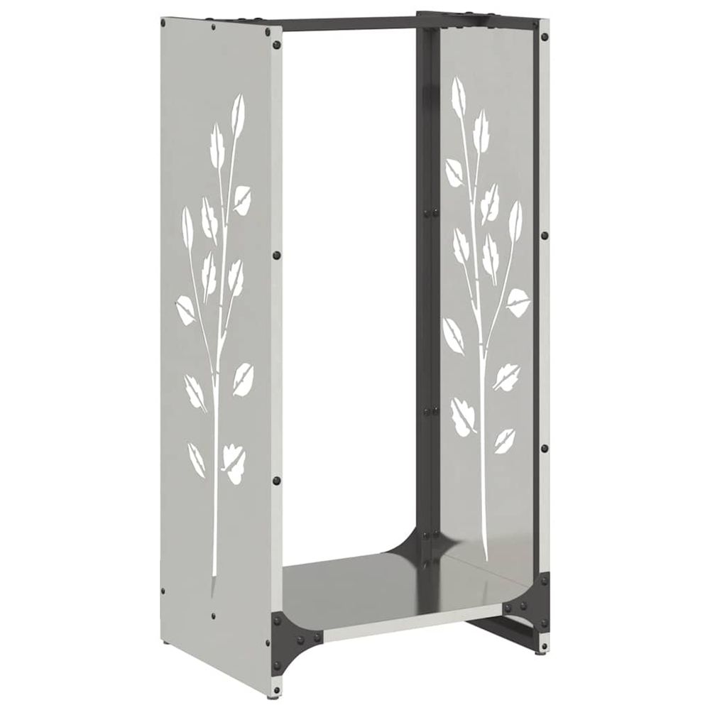 Portant de bois de chauffage 40x30x80 cm acier inoxydable