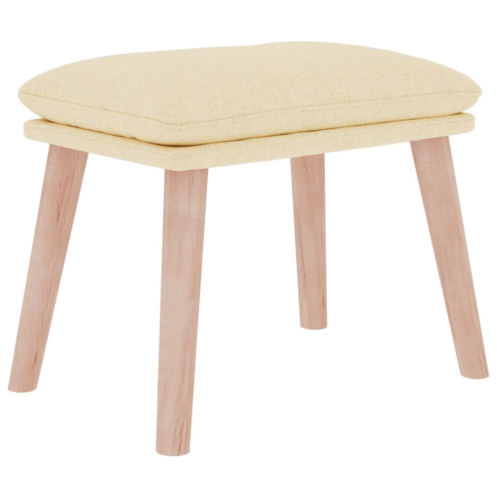 Repose-pied crème 45x29,5x35 cm tissu