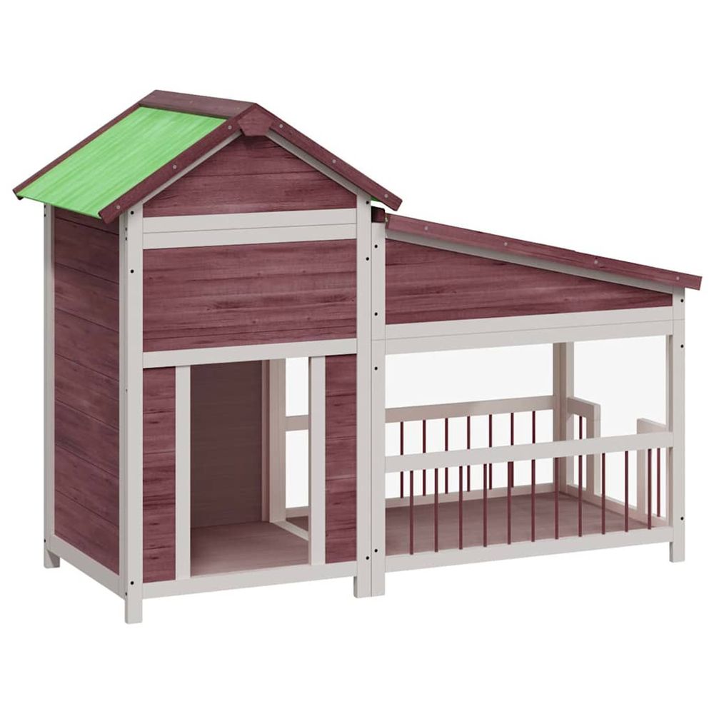 Chenil moka 143x60,5x109 cm bois de pin solide