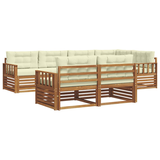 Ensemble de canapés d'extérieur 7 pcs naturel et crème