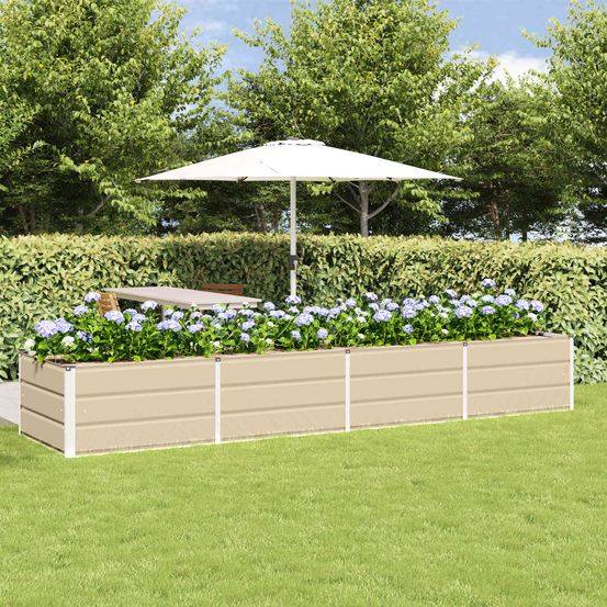 Jardinière rectangulaire géante acier 320x80x45 cm pour potager xxl