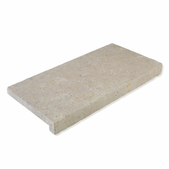 Margelle de piscine pierre d'egypte beige 60x30 cm bord droit avec retombée (à l'unité) - ro'ma nature