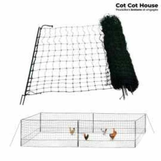 Clôture filet pour poules installation facile 25m