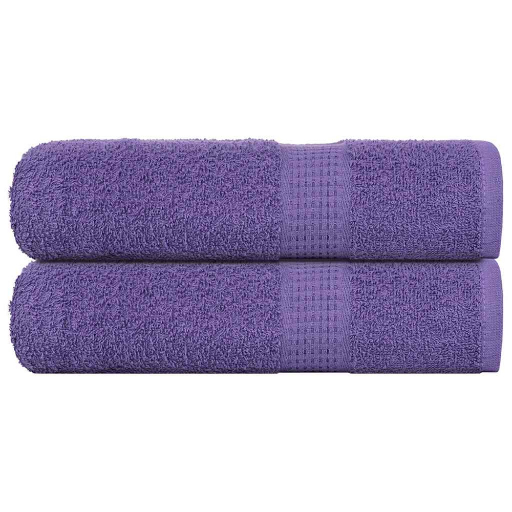 Serviettes de bain frogn 2 pcs violet 100x150 cm 360 g/m²