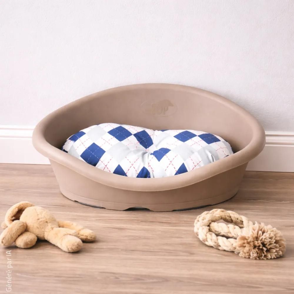 Coussin pour corbeille de chien - confort en coton et polyester