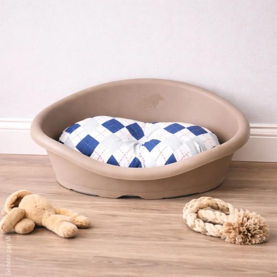 Coussin pour corbeille de chien - confort en coton et polyester