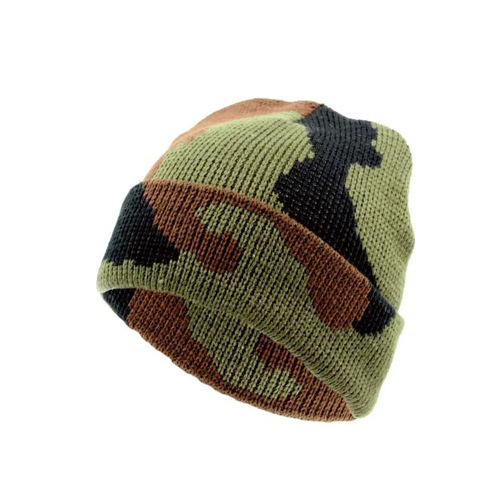 Bonnet chaud 100% acrylique camo ce taille unique