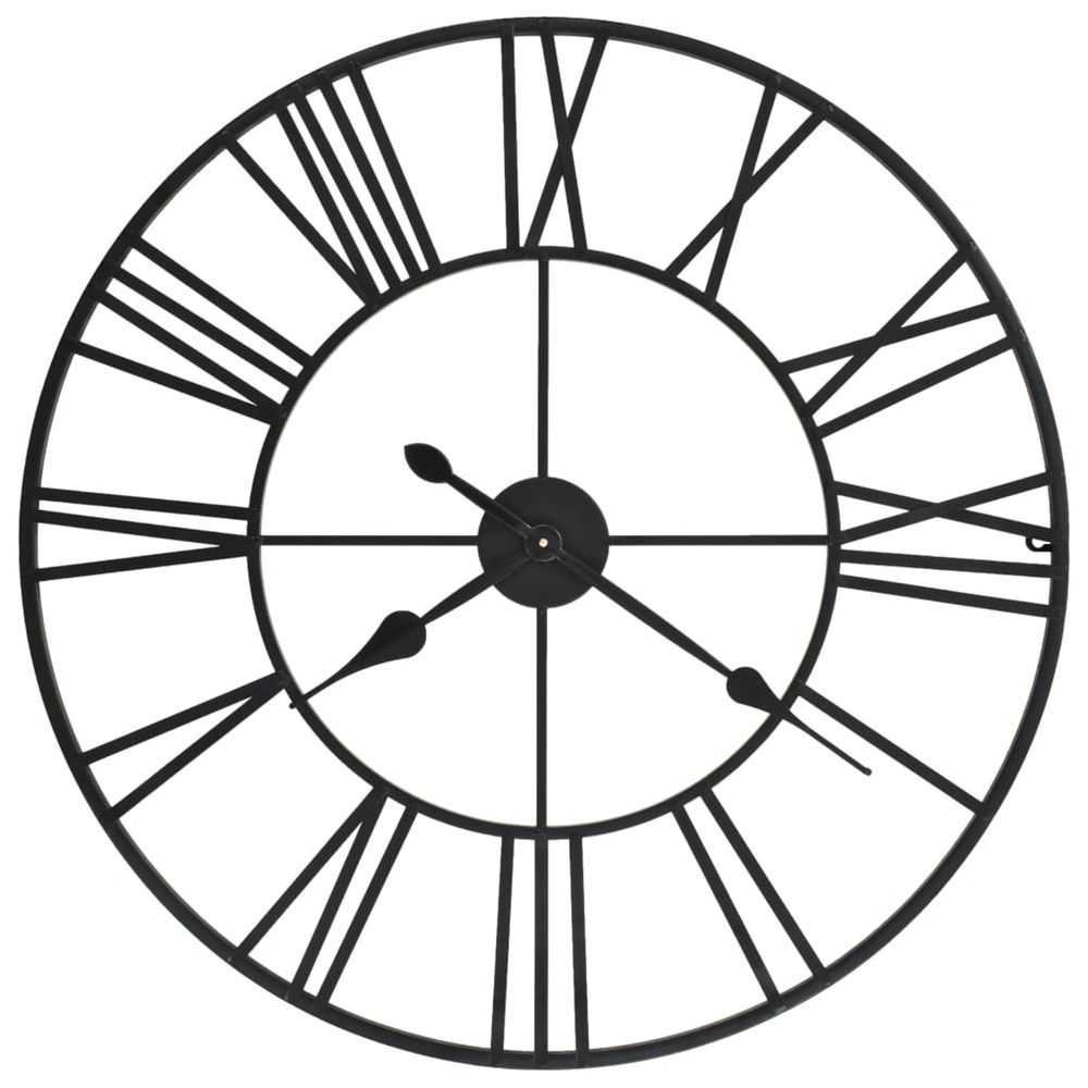 Horloge murale vintage avec mouvement à quartz métal 80 cm xxl